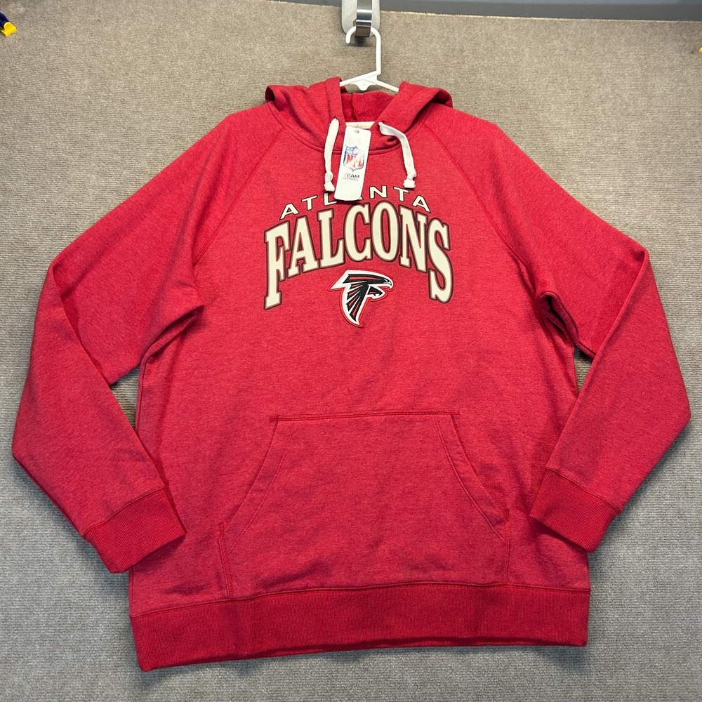 Atlanta Falcons Hoodie Men's XL Red Pullover Fleece NFL.com Team Apparel NEW